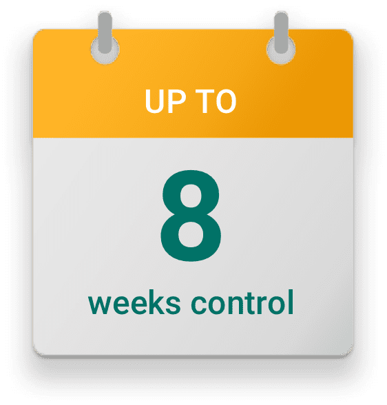 Up to 8 weeks control